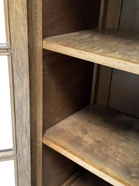 Art Deco Bookcase or Display Cabinet with Glass Sliding Doors, 1930s